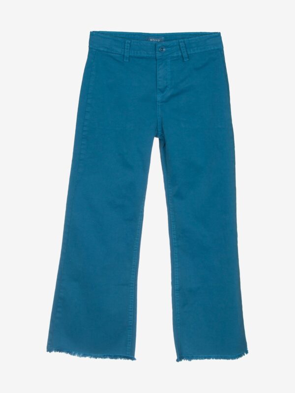 pantalon bleu coupe flare idéal ado mode collège tendance joli pas cher vêtement enfant fille