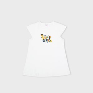 T-shirt blanc « SUPER GIRL »