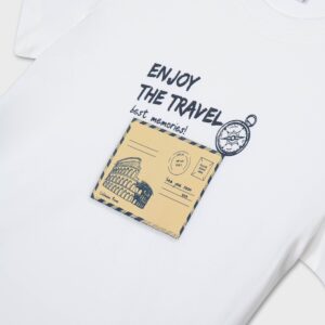 T-shirt blanc ENJOY THE TRAVEL