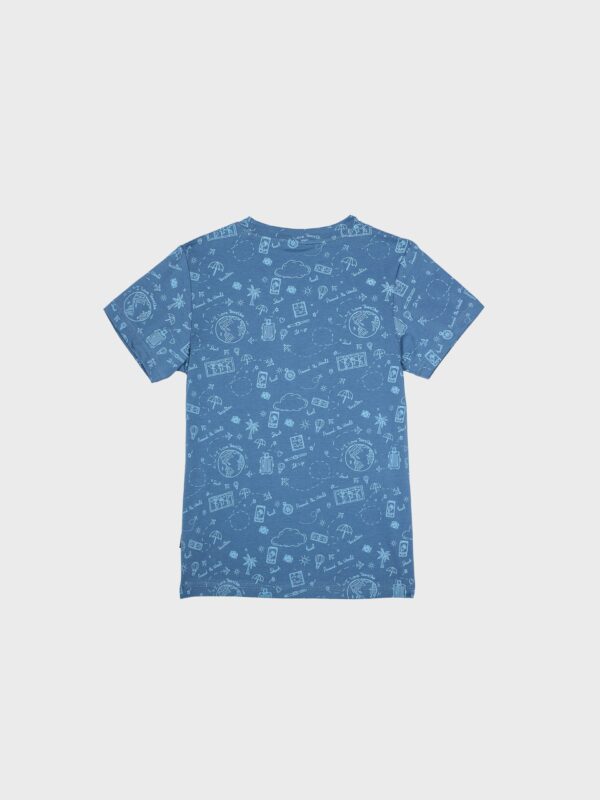 t-shirt bleu vêtement enfant garçon boutique saint martin en haut monts du lyonnais