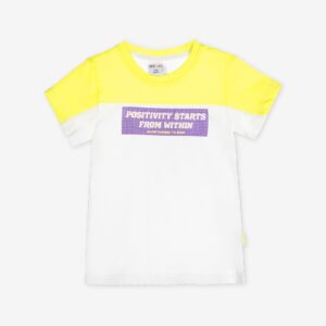 T-shirt blanc et jaune « POSITIVITY »