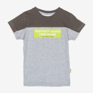 T-shirt gris « POSITIVITY »