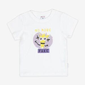 T-shirt blanc « NO FAKE »