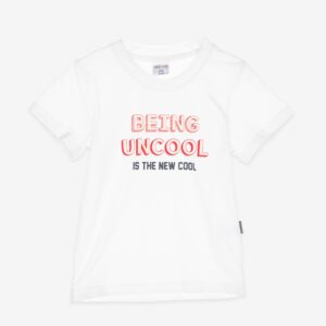 T-shirt blanc « BEING UNCOOL »