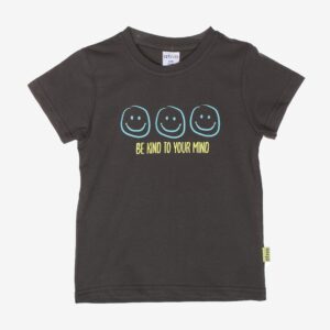 T-shirt gris foncé smileys