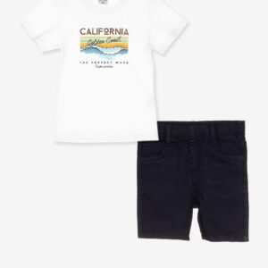Ensemble t-shirt blanc « CALIFORNIA »