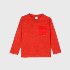 pull rouge pour bébé garçon vêtement idéal pour mi saison printemps automne boutique saint martin en haut dans les monts du lyonnais