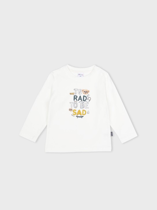 pull blanc fil idéal pour mi saison printemps automne vêtement enfant bébé garçon boutique saint martin en haut monts du lyonnais