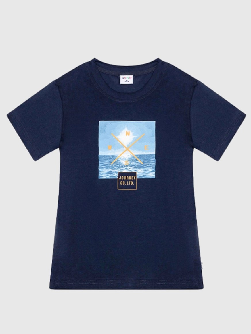 t-shirt marine printemps été tenue vêtement enfant garçon boutique saint martin en haut monts du lyonnais