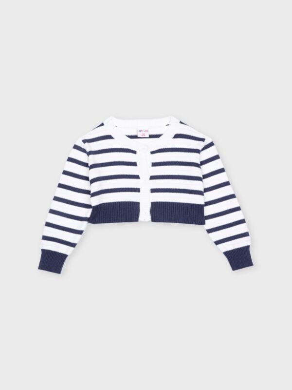 veste rayée marinière blanche et marine fille enfant bébé vêtement boutique saint martin en haut monts du lyonnais joli pas cher