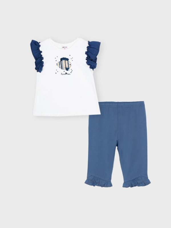 ensemble vêtement cadeau naissance pour bébé fille tunique et legging confortable vêtement enfants boutique saint martin en haut dans les monts du lyonnais