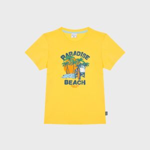 T-shirt jaune PARADISE BEACH