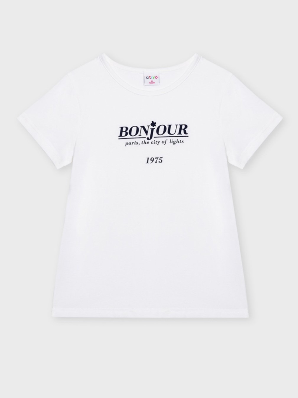 t-shirt blanc avec écriture pour fille enfant ado vêtement pour l'été manches courtes boutique saint martin en haut