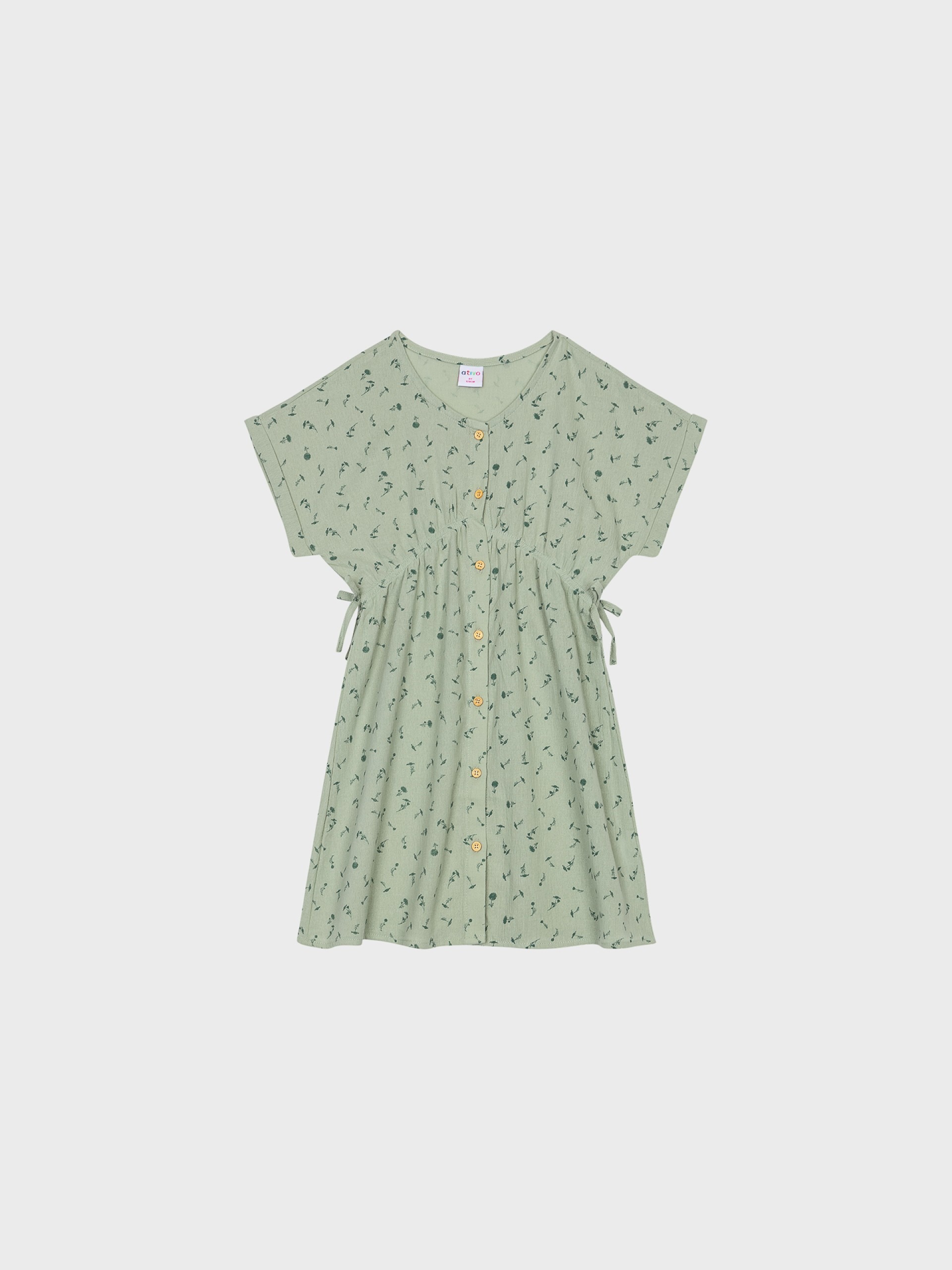 robe vert olive légère idéale pour l'été manches courtes pour enfant fille ado boutique saint martin en haut dans les monts du lyonnais