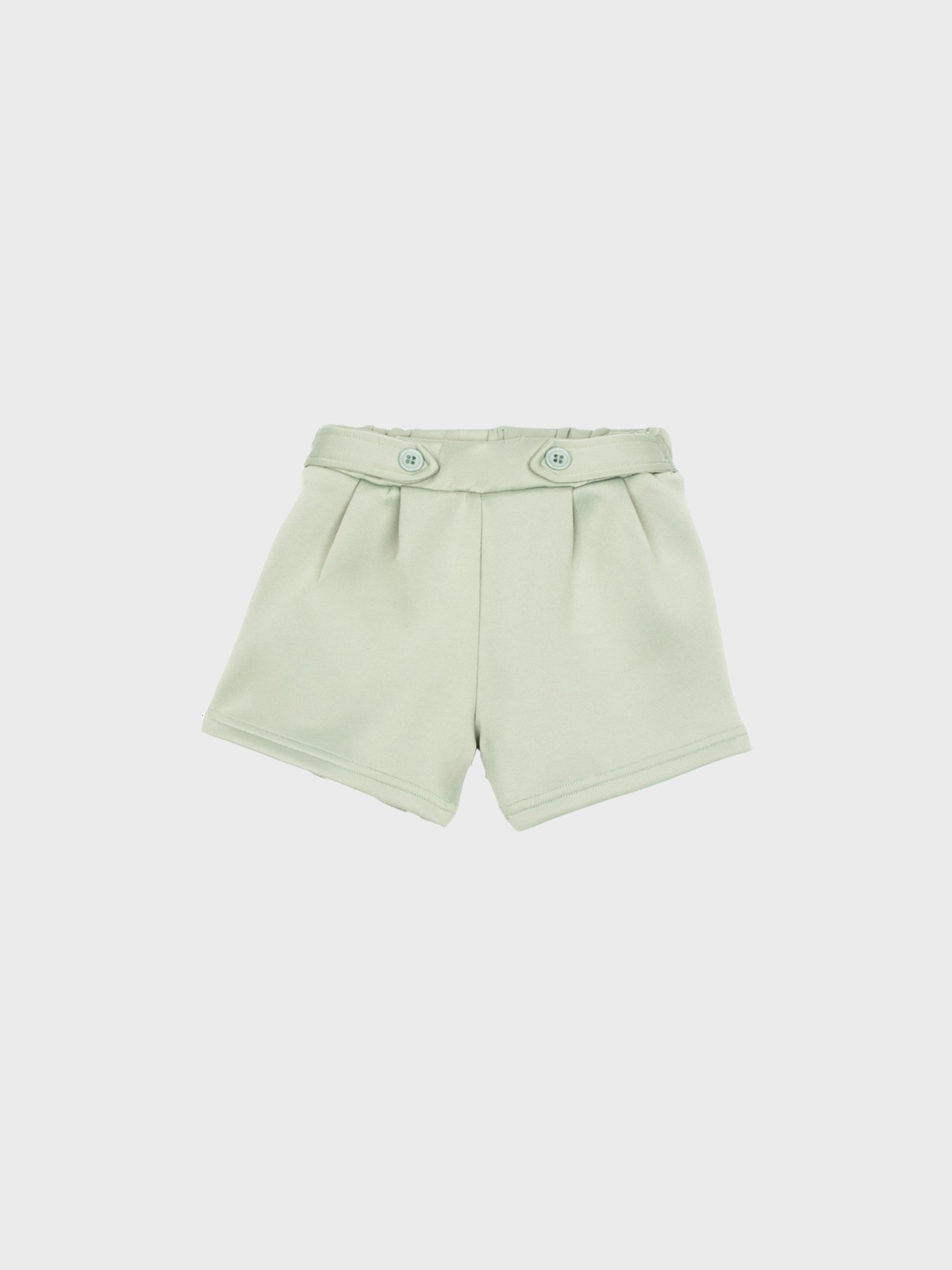 short couleur vert olive idéal pour la mi saison avec une paire de collants, idée cadeau naissance, boutique de vêtements enfants située à saint martin en haut dans les monts du lyonnais