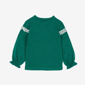 Pull vert nœud marine