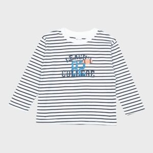 Pull rayé marine