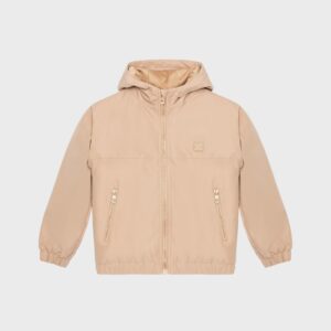 Blouson à capuche beige