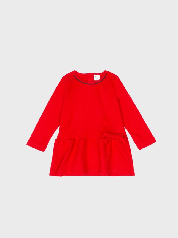 robe rouge pour bébé fille, idéal pour un cadeau naissance ou pour Noël, boutique de vêtements pour enfants à saint martin en haut dans les monts du lyonnais