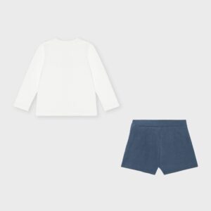 Ensemble short bleu nounours