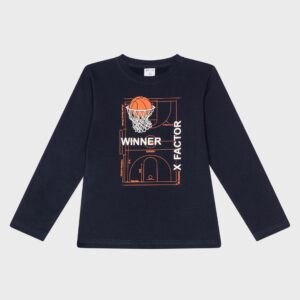 Pull marine panier de basket