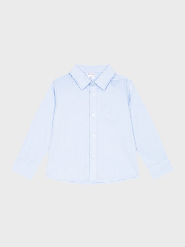 chemise bleu ciel pour bébé garçon, idéal cadeau naissance, pour occasions tels les mariages et baptêmes, boutique de vêtements pour enfants à saint martin en haut dans les monts du lyonnais