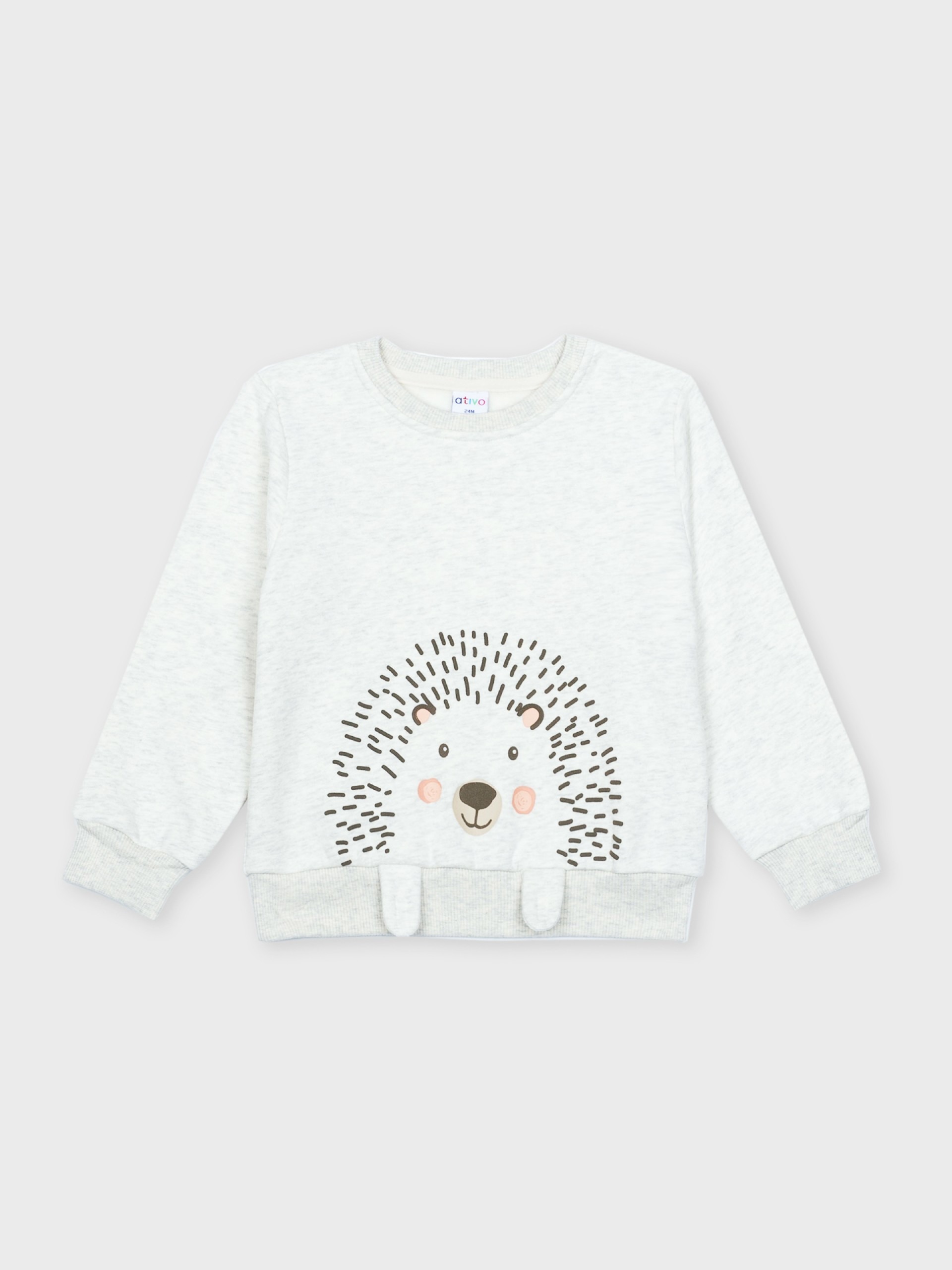 sweat beige pour bébé garçon, sweat molletonné et bien chaud, idéal pour l'hiver, boutique de vêtements pour enfants à saint martin en haut dans les monts du lyonnais