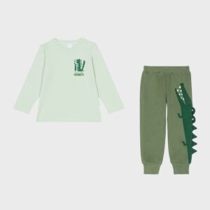 Ensemble vert crocodile