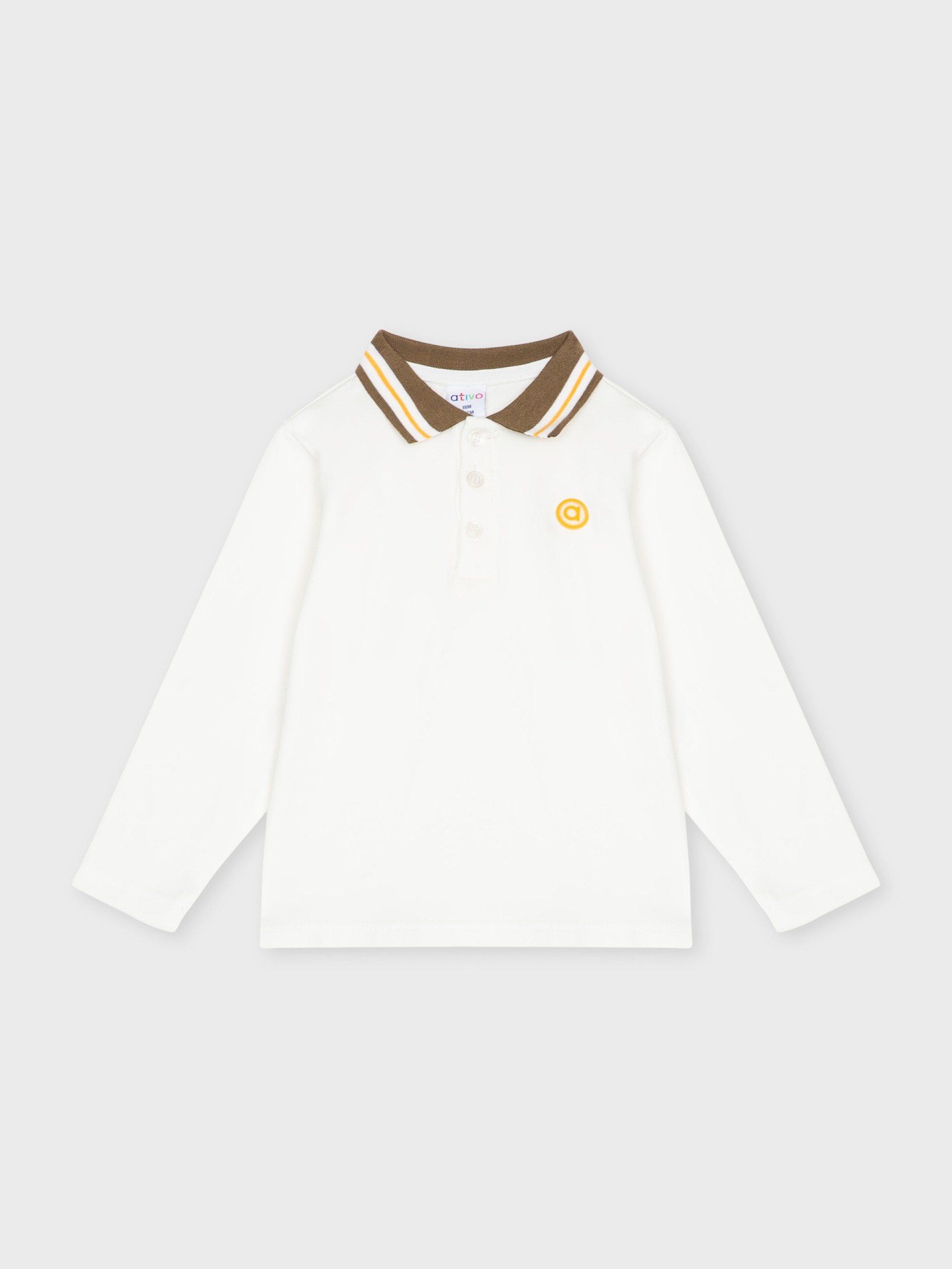 polo blanc pour petit garçon, idéal cadeau naissance, boutique de vêtements pour enfants à saint martin en haut dans les monts du lyonnais