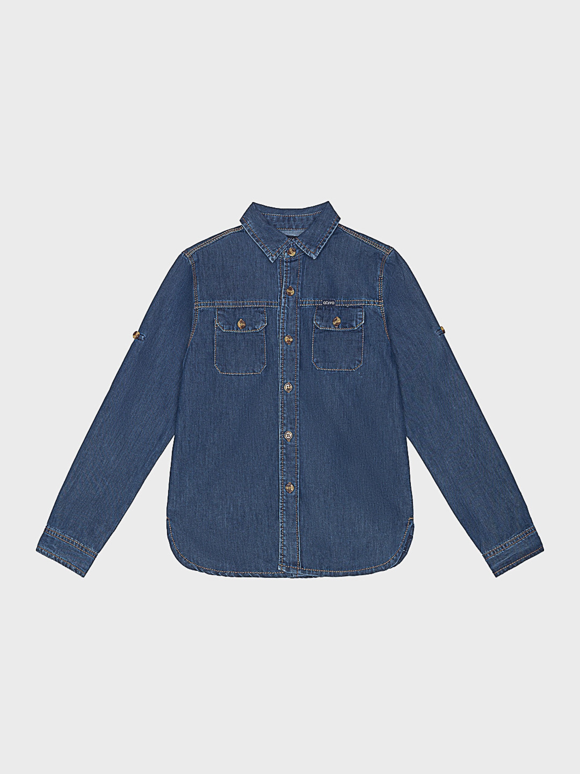 chemise en jean pour garçons et ados, boutique de vêtements pour enfants à saint martin en haut dans les monts du lyonnais