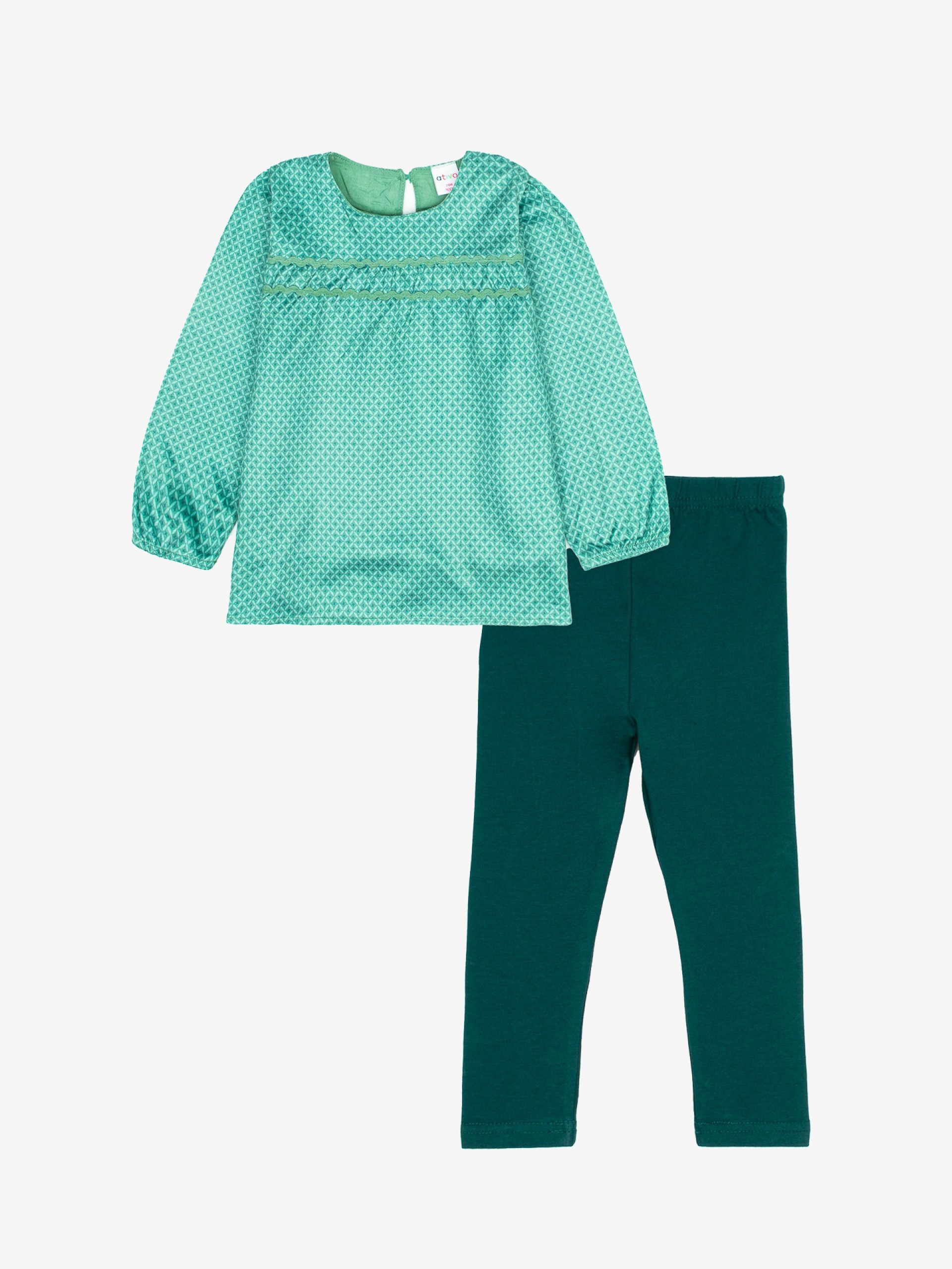 ensemble tunique et legging pour bébé fille, idéal cadeau naissance, boutique de vêtements à saint martin en haut dans les monts du lyonnais