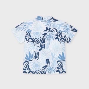 Chemise blanche soleil bleu