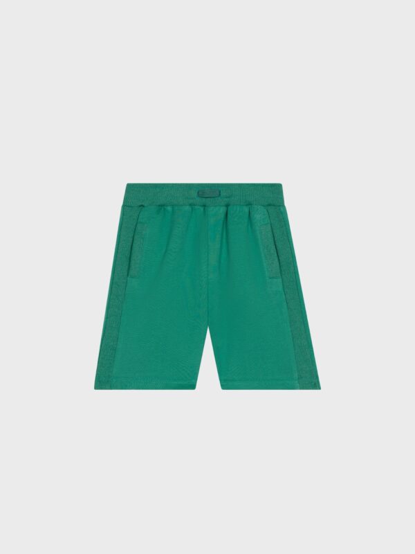 Short vert avec poches pour petits garçons, boutique de vêtements pour enfants à Saint Martin en Haut, dans les Monts du Lyonnais