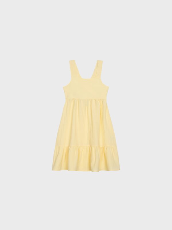 Robe longue jaune d'été à bretelles pour filles et ados, boutique de vêtements pour enfants à Saint Martin en Haut dans les Monts du Lyonnais
