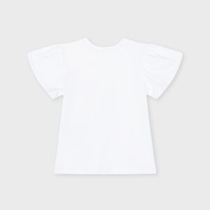 T-shirt blanc soleil jaune