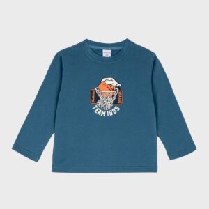 Pull bleu panier de basket