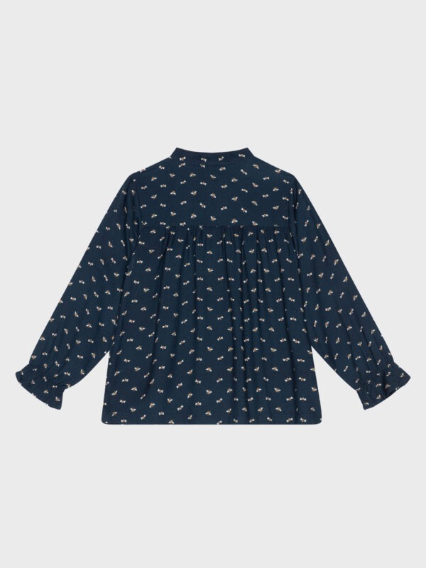 Chemisier marine avec motifs abeilles, pour filles et ados, boutique de vêtements pour enfants à Saint Martin en Haut, dans les Monts du Lyonnais.