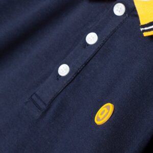 Polo marine col jaune