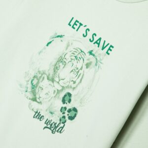 Pull fin vert tigre