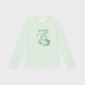 Pull fin vert tigre