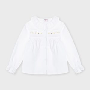 Chemise blanche col claudine