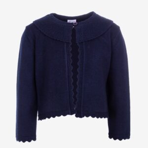 Cardigan marine col claudine