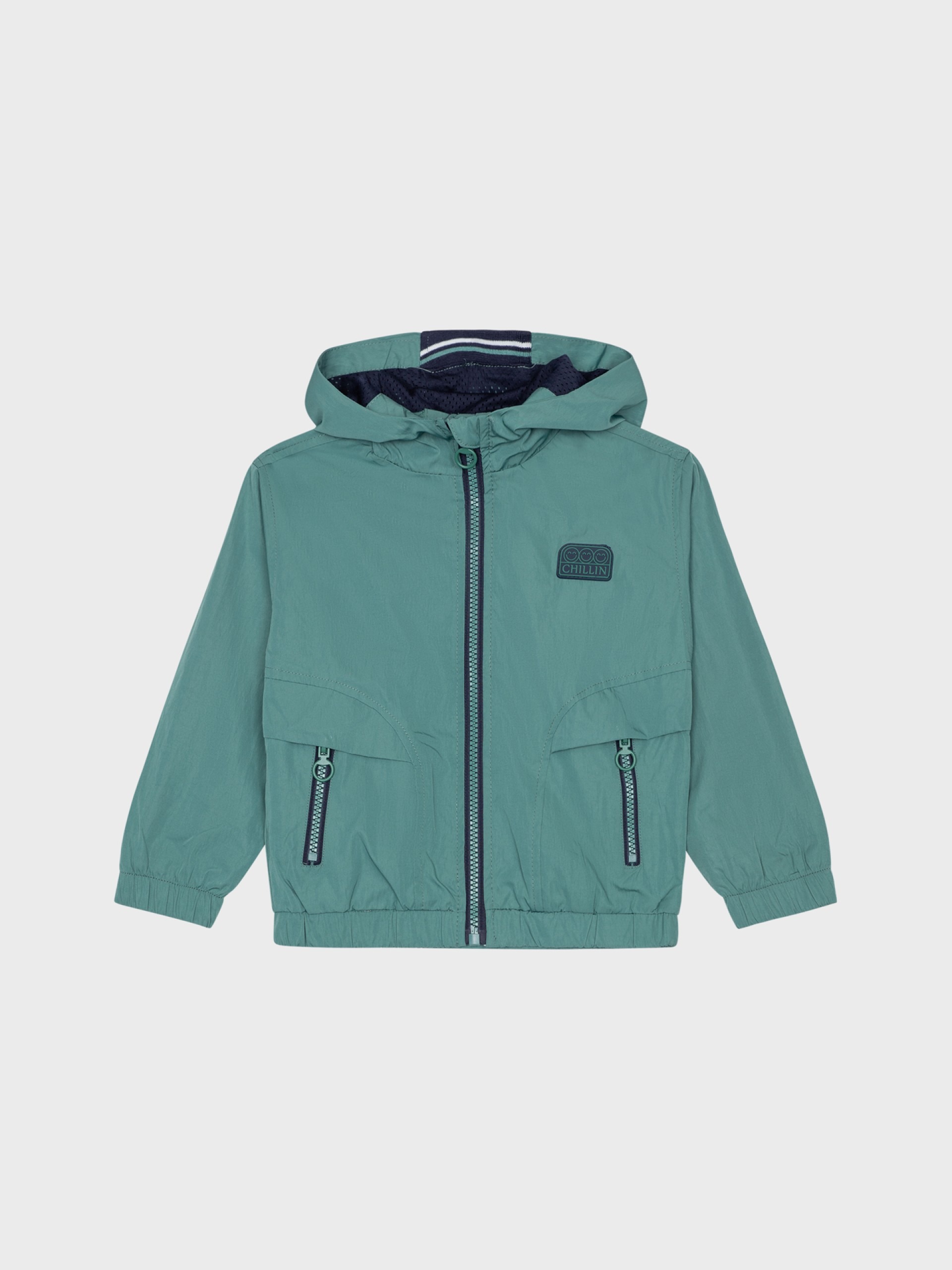 blouson vert à capuche pour bébé garçon, idéal pour la mi saison, boutique de vêtements pour enfants à saint martin en haut