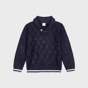 Pull marine col montant