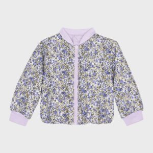 Veste réversible fleurie et violette