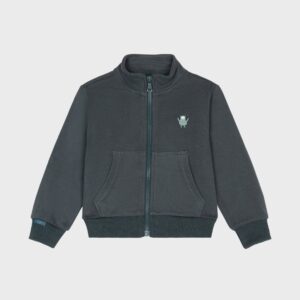 Veste verte col montant