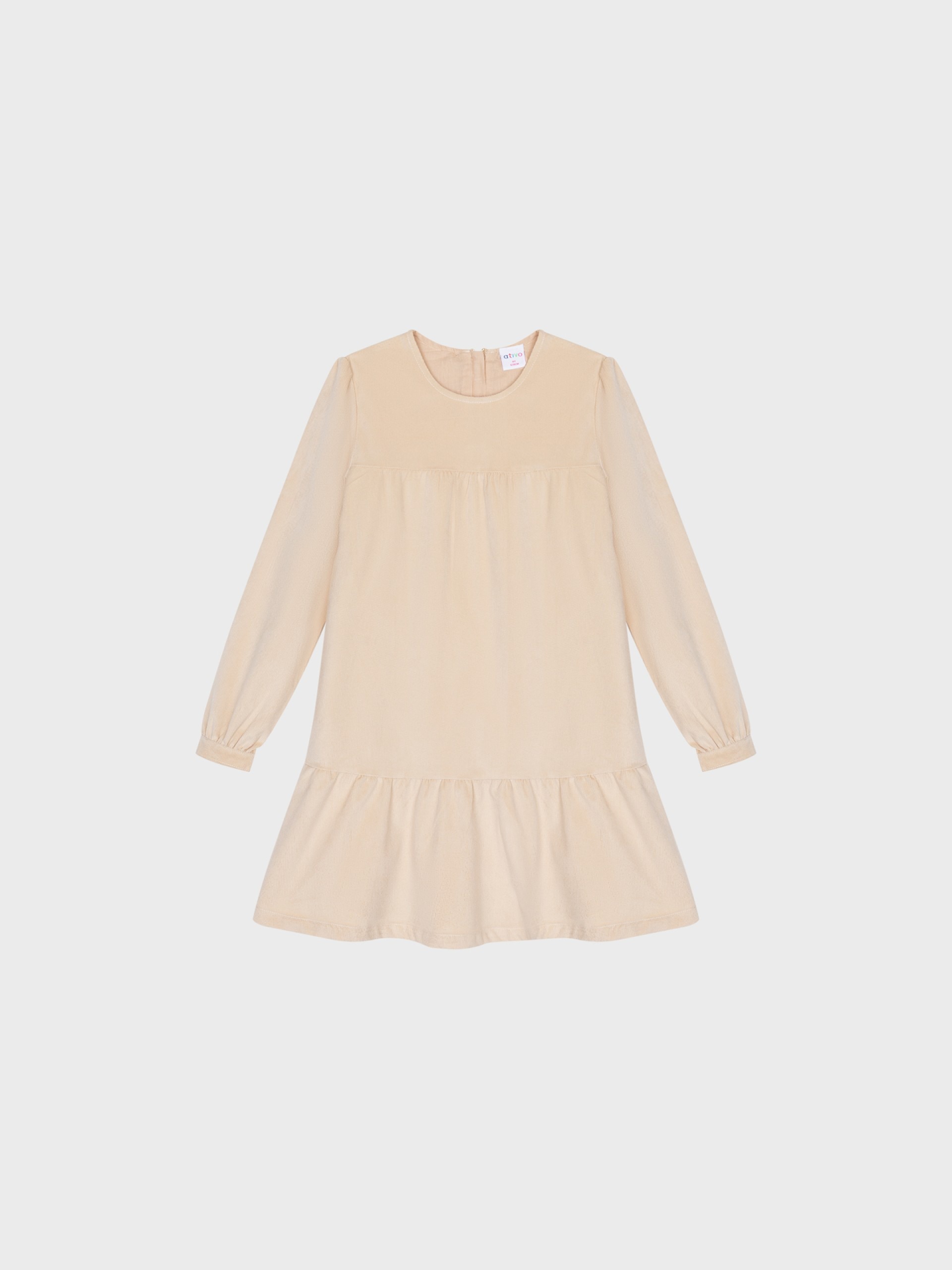 jolie robe beige en léger velours pour filles et ados, boutique de vêtements pour enfants à saint martin en haut