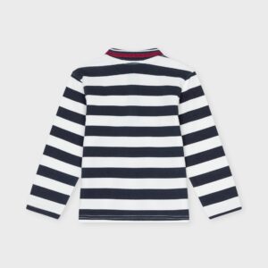 Polo rayé marine et blanc BROOKLYN