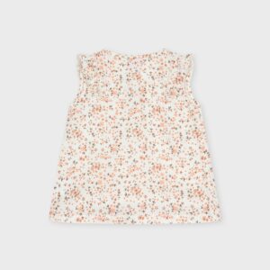 Blouse fleurie orange