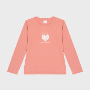 Pull fin rose cœur en fleurs